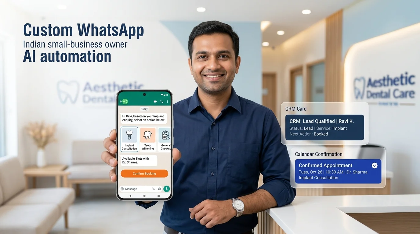 WhatsApp AI automation and customer journey illustration