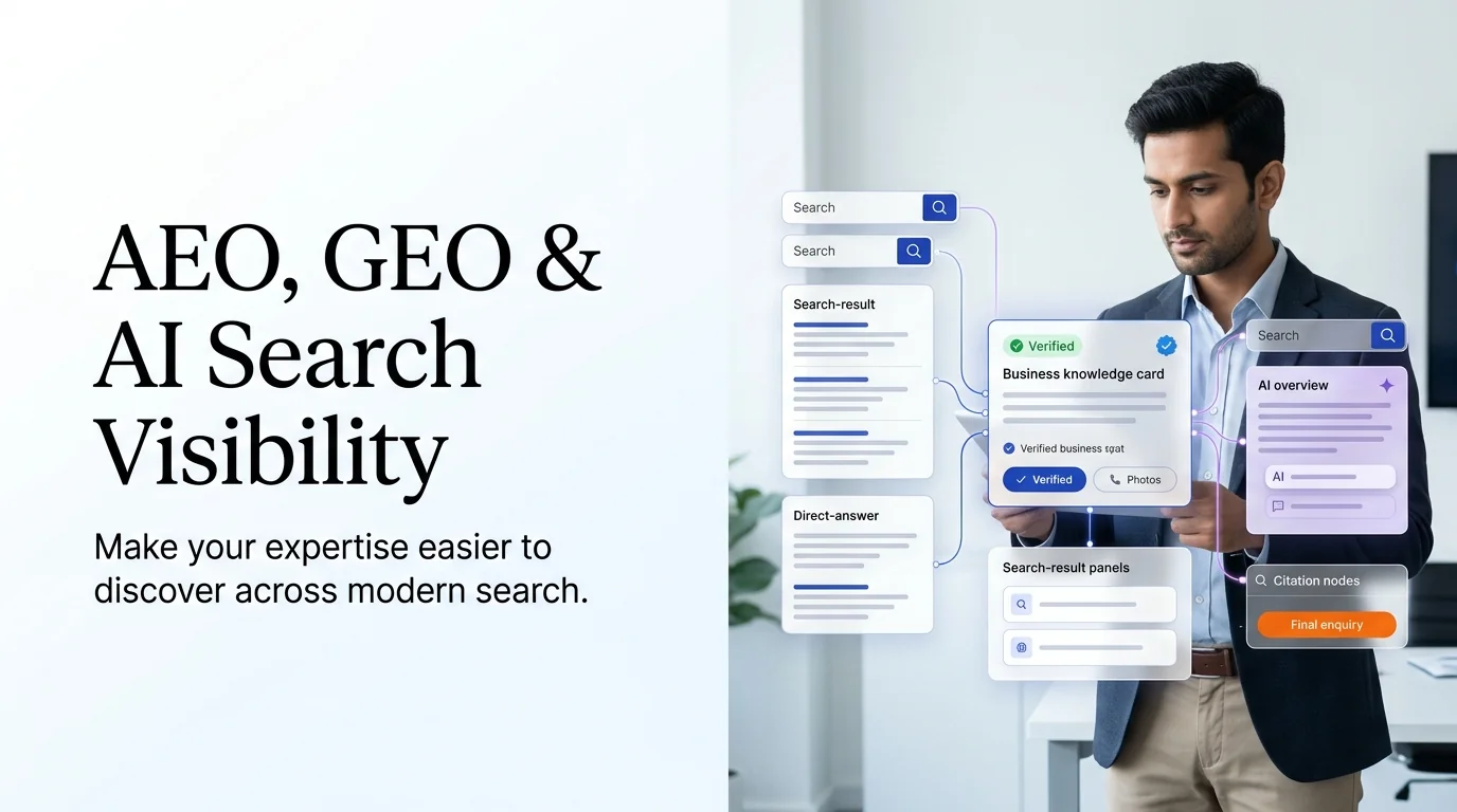AI search visibility and brand knowledge illustration