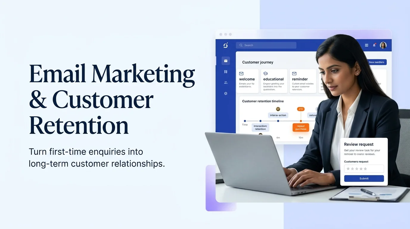 Email marketing customer journey illustration