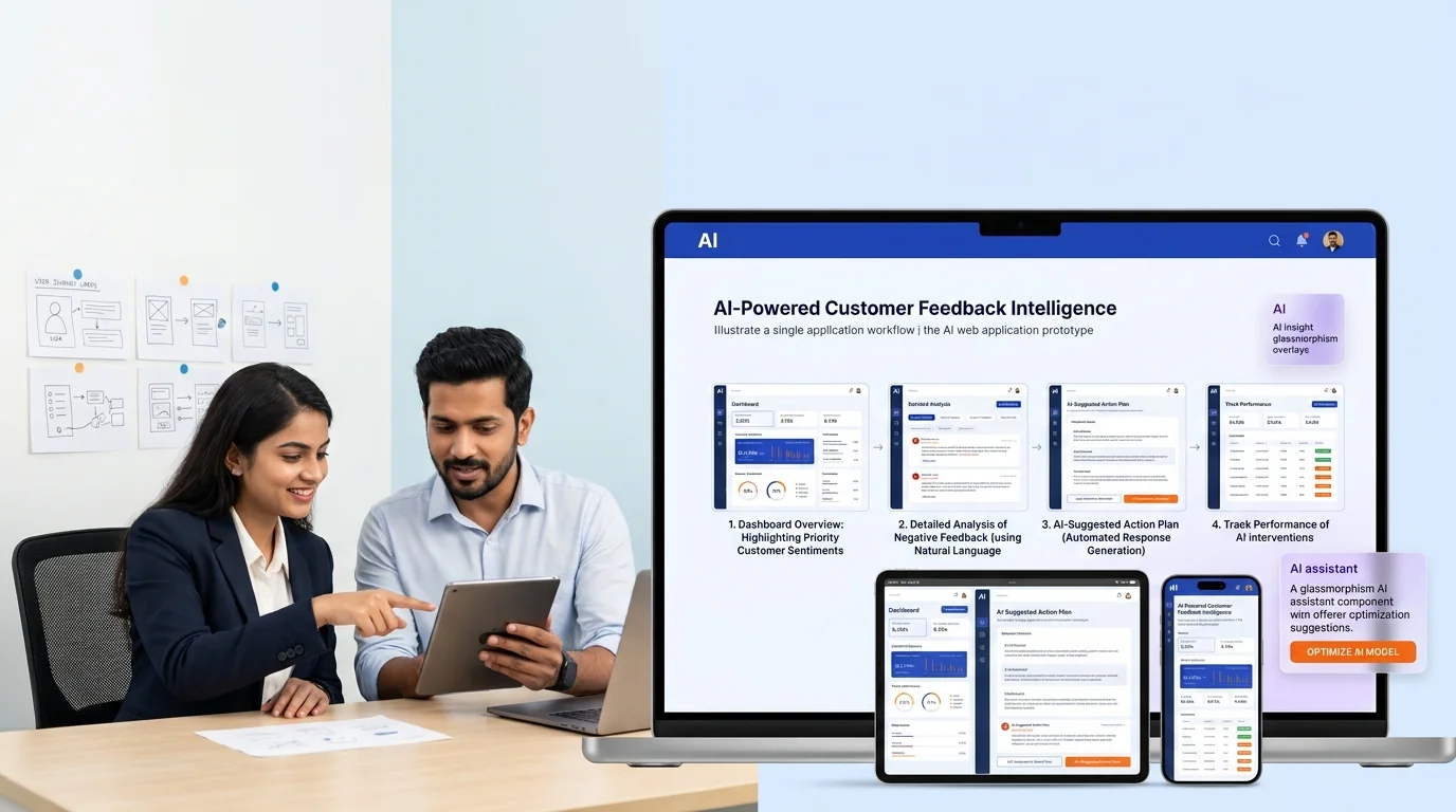 AI reporting and business intelligence dashboard illustration