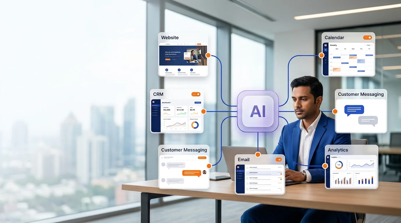 AI integration and API connection illustration