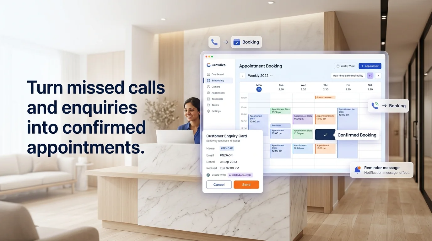 AI receptionist and appointment booking illustration