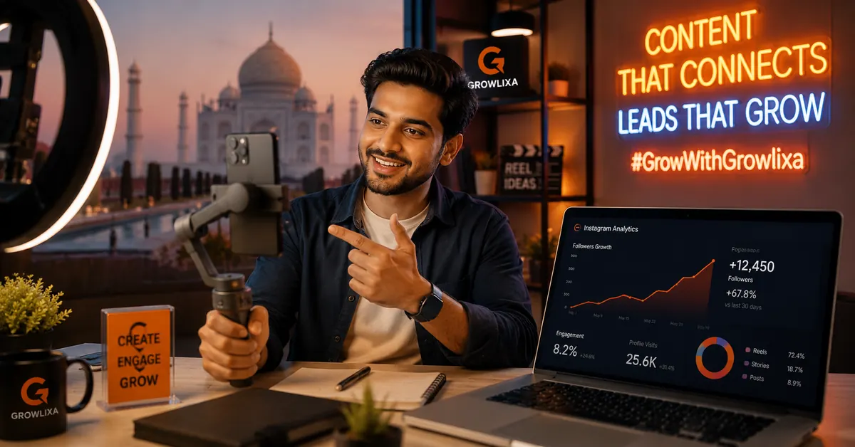 Social media marketing agency in Agra — Instagram Reels production and lead generation by Growlixa