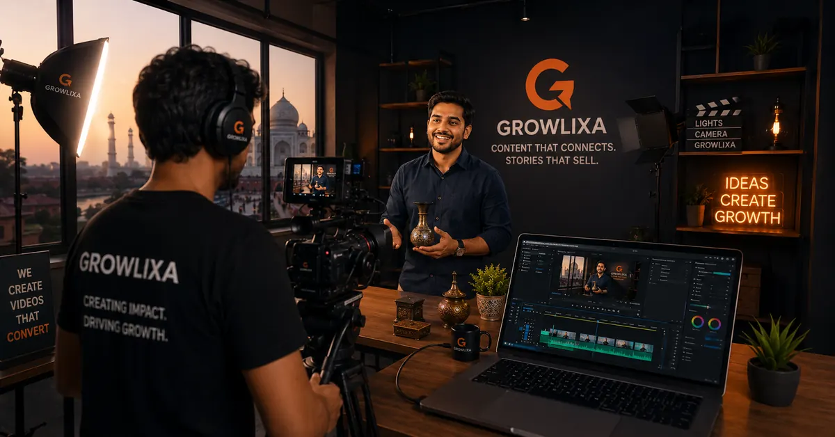 Video and content marketing production in Agra — Growlixa creates Reels, YouTube ads and SEO blogs that build authority