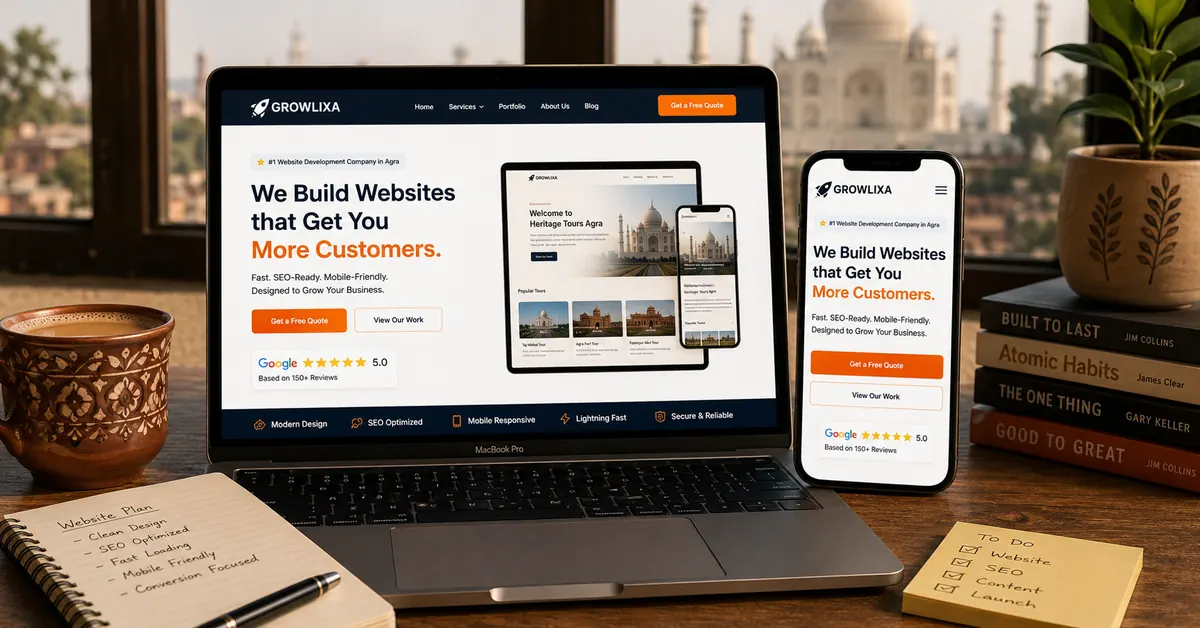 Website development company in Agra — Growlixa builds fast, SEO-ready websites that convert visitors into customers