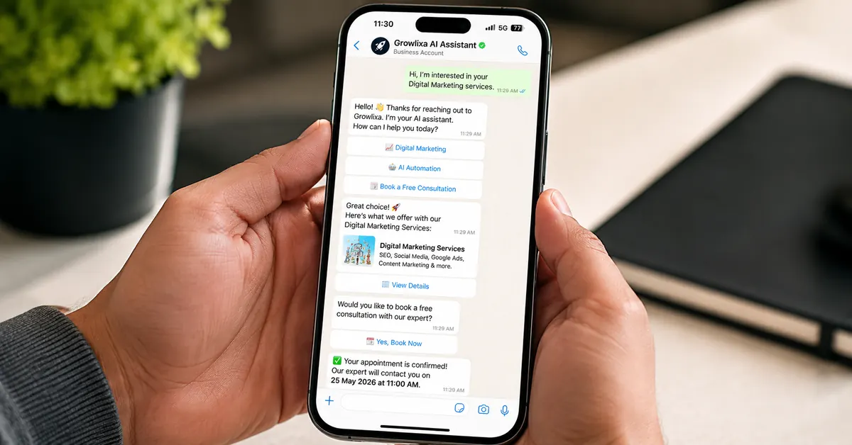 WhatsApp automation for Agra businesses — AI chatbot converting customer inquiries automatically in 2026