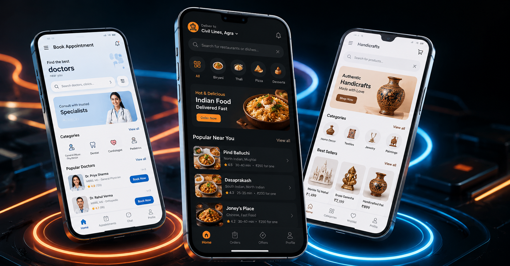 App development company in Agra — Growlixa builds custom Android, iOS and AI-integrated mobile apps for Agra businesses