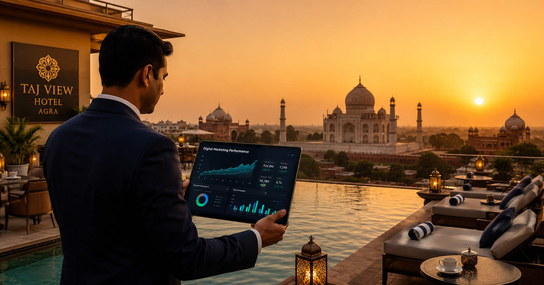Digital marketing for tourism and hospitality in Agra with hotel SEO and Google ranking services by Growlixa
