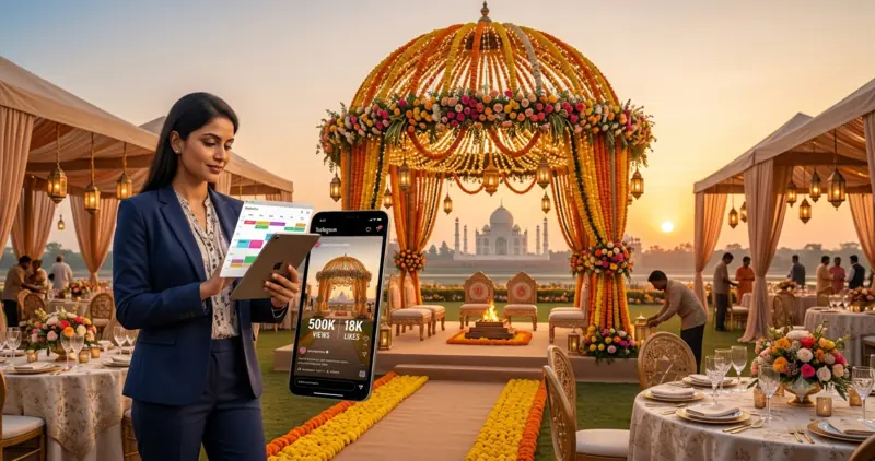 Digital marketing for wedding planners and event management companies in India with bookings and lead generation by Growlixa